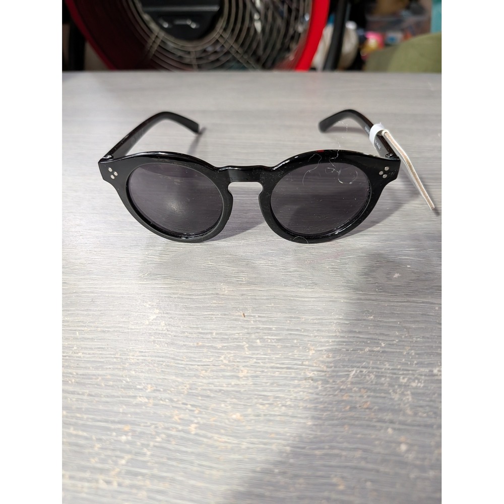 West Loop Women Black Round Retro Sunglasses 100% UVA UVB Protection 25 146 BLK